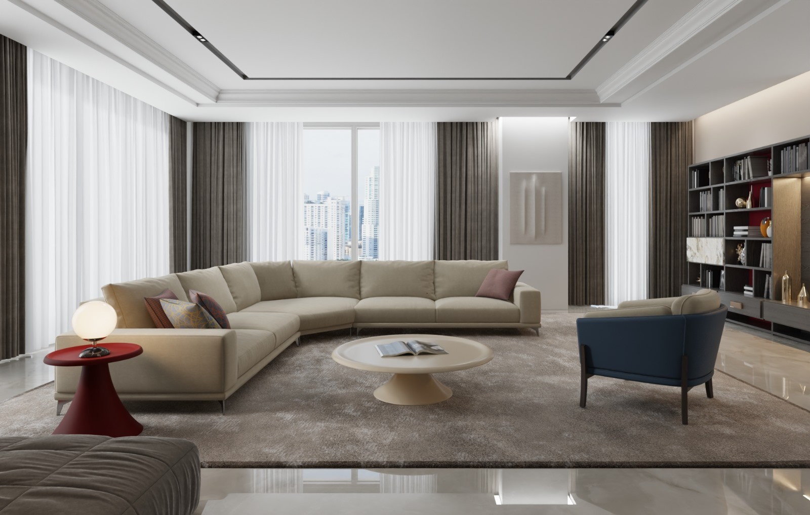 Divano angolare DEMETRA 325 x 275 cm moderno