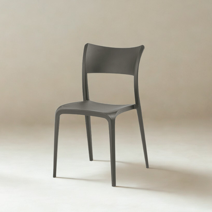 Sedia Cordoba impilabile in polipropilene colore Grafite