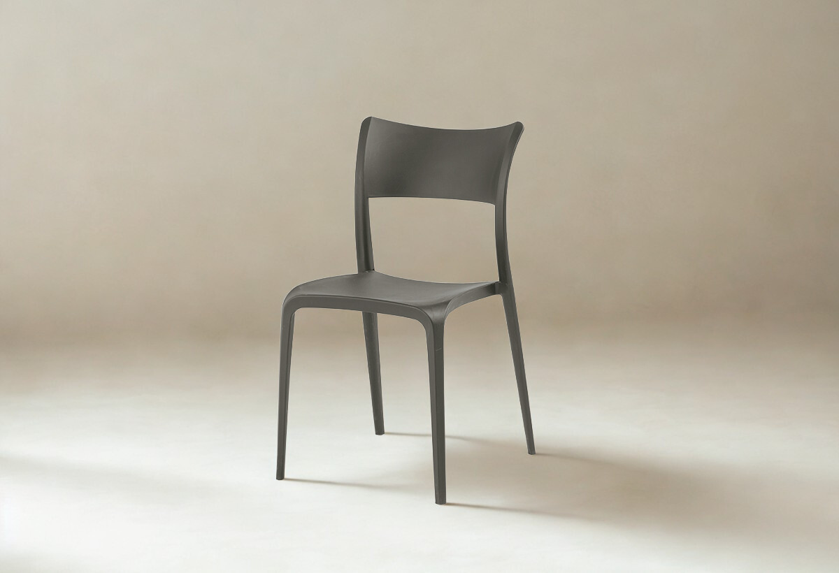 Sedia Cordoba impilabile in polipropilene colore Grafite