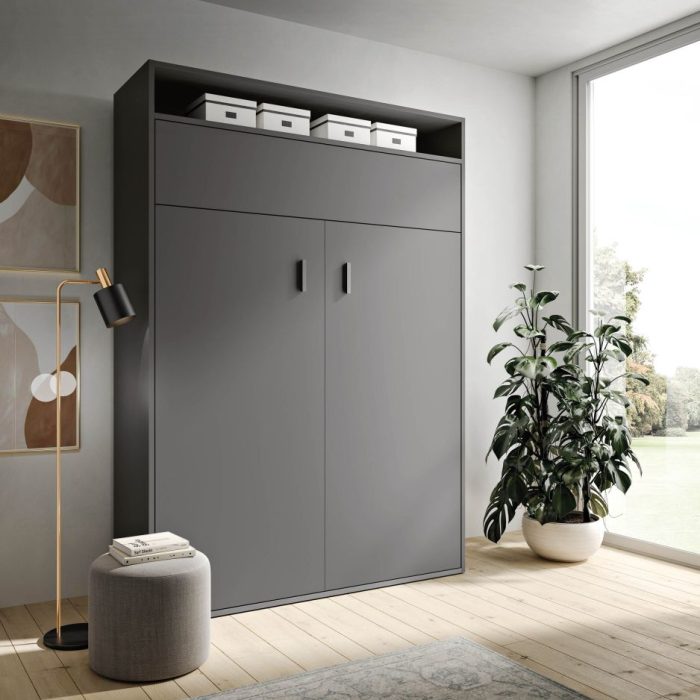 Letto a scomparsa matrimoniale Vela chiuso