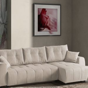 Divano letto Brendon con chaise longue reversibile