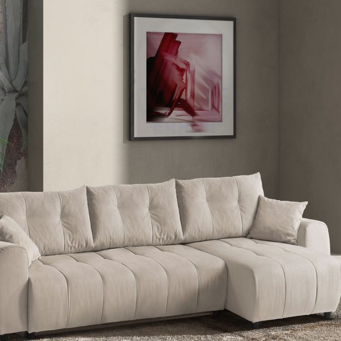 Divano letto Brendon con chaise longue reversibile