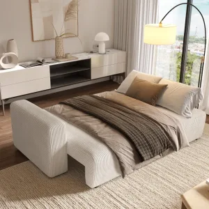 divano-letto-nuvola-contenitore aperto Divano letto Nuvola con contenitore e letto aperto 140x190 cm