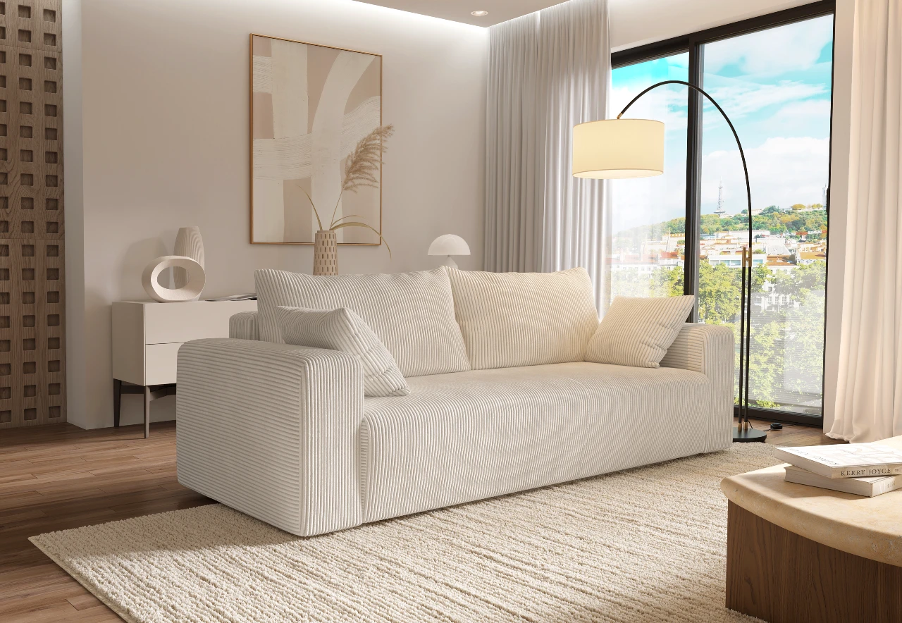 Divano letto Nuvola con contenitore e letto 140x190 cm